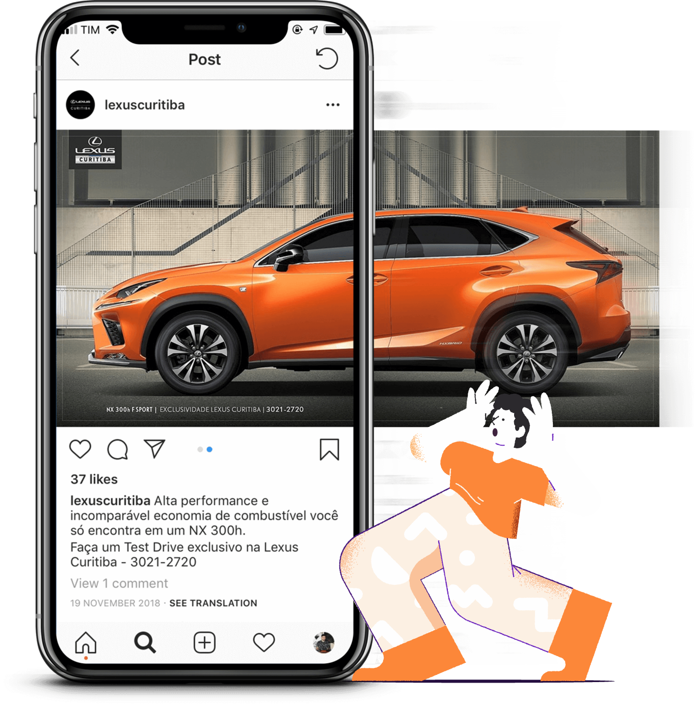 postagem Instagram Lexus Curitiba